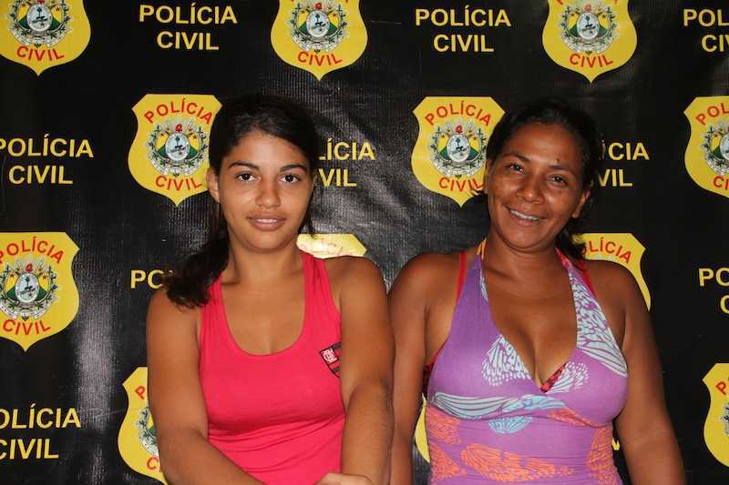 Edileuza Gomes de Andrade (20) e Kedina Nay da Silva (25), já tem passagens pela Justiça - Fotos: Alexandre Lima