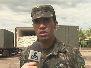 Exército Brasileiro traz trigo de Rondônia para o Acre (Foto: Reprodução TV Acre)