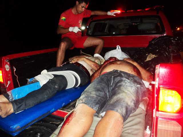  Nenhum dos carros que foram usados para socorrer as vítimas estavam equipados para qualquer tipo de atendimento emergencial/Foto: Leidinilson Moura