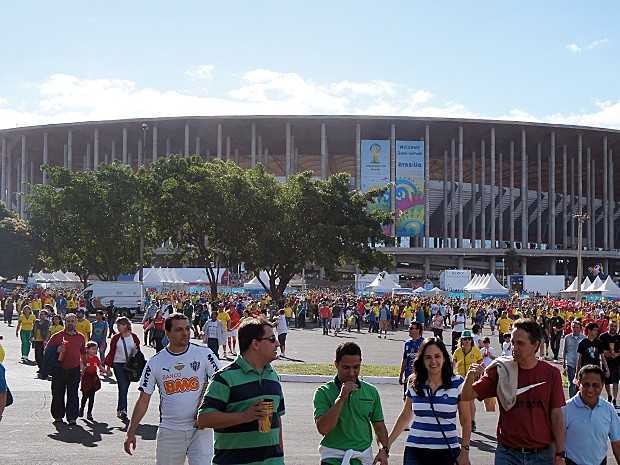 Jogo do Brasil acontece no Estádio Nacional Mané Garrincha, em Brasília (Foto: Ricardo Moreira/G1)