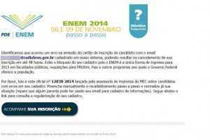 E-mail falso sobre o Enem usado para enganar usuáriosArquivo/Agência Brasil 