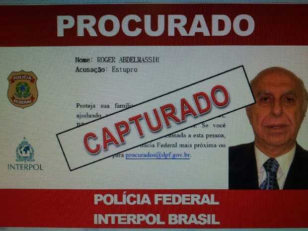 Tela mostra atualização do status do foragido na Interpol (Foto: Divulgação/Polícia Federal)