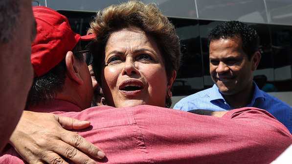  Dilma Rousseff: ato em reduto petista em São Bernardo do Campo (Vanessa Carvalho/Brazil Photo Press/VEJA) 