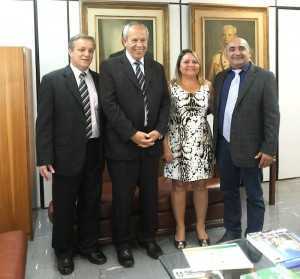 Com representantes do Ministério do Transporte em Brasília.