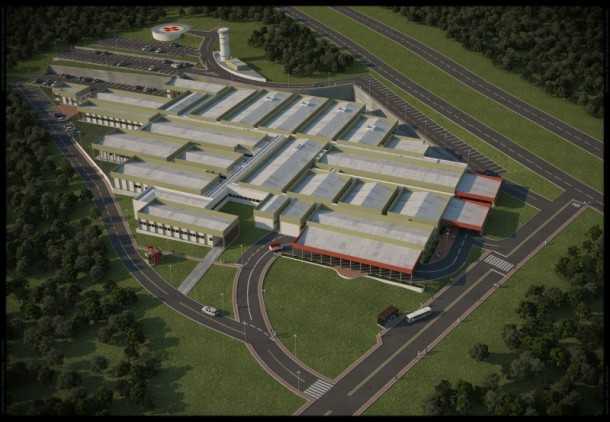 Maquete do novo hospital que está sendo construído em Brasiléia - Foto: Divulgação