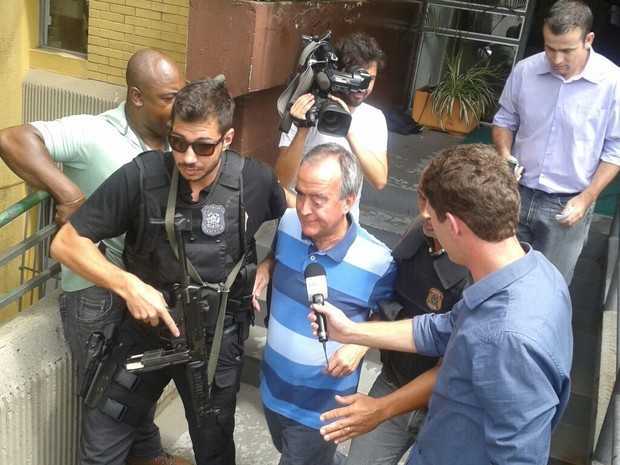 Nestor Cerveró realizou exame de corpo de delito no IML de Curitiba (Foto: Adriana Justi/G1)