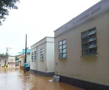 Hospital de Xapuri foi tomado pelas águas do rio Acre/Foto: Secom