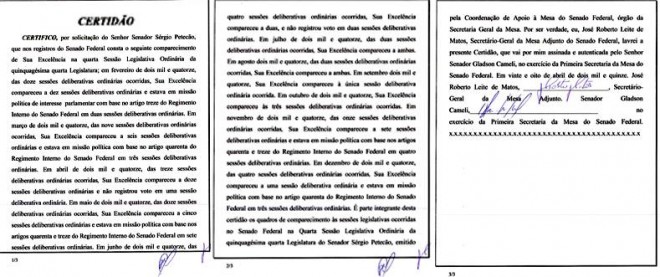 Petecão apresenta documento do Senado desmentindo faltas