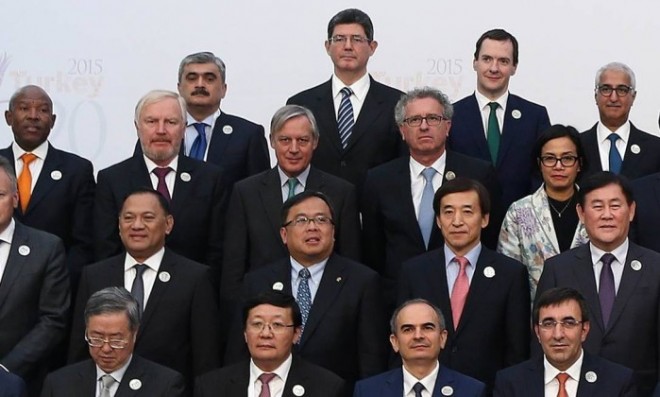 Levy no encontro do G-20 nesta manhã de sábado - ADEM ALTAN / AFP