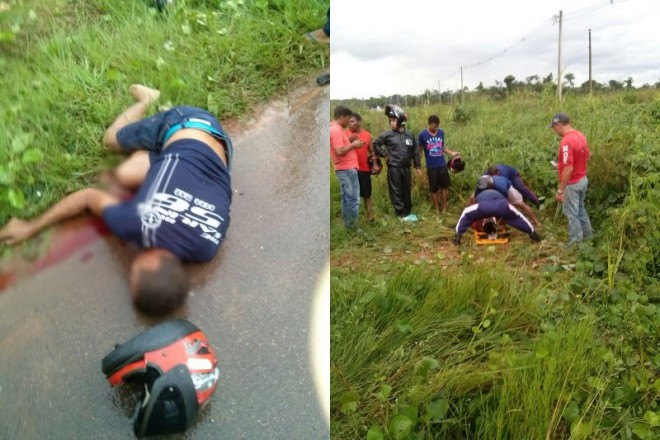 Motoqueiro morreu na hora; garupa foi arremessado para longe e ficou em estado grave/Foto: ContilNet