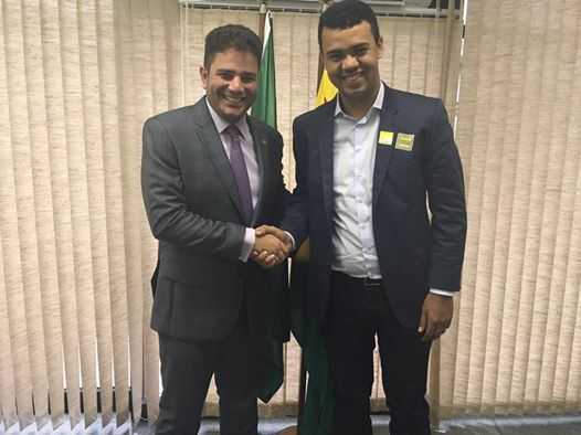 Senador Gladson Cameli recebeu o jovem empresário de Xapuri em seu gabinete em Brasília (DF).