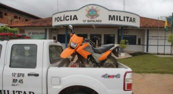 Polícia Militar encontra moto abandonada em ramal da BR 317