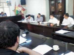 Autoridades durante reunião na cidade de Cobija/Pando Foto: Cedida/celular