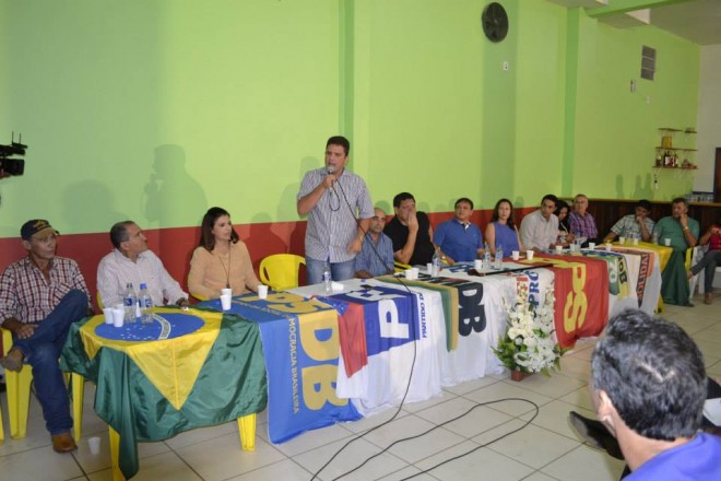 O deputado Gladson Cameli também compareceu ao evento em Brasiléia/Foto: Assessoria