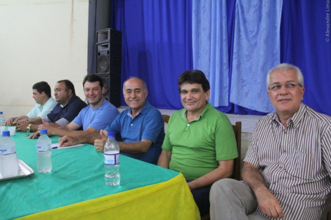 Bocalom, Henrique Afonso, Roberto Duarte e o ex-prefeito de Sena Madureira, Normando Sales - Foto: Alexandre Lima