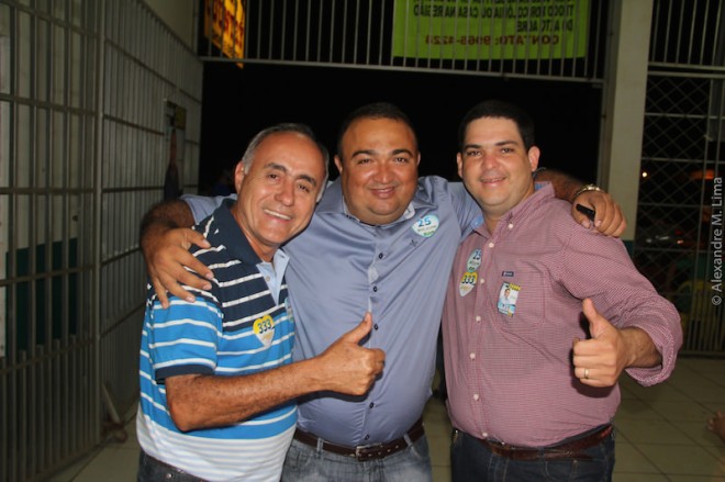 Bocalom (e) ao lado de Joaquim Lira e Emerson Leão