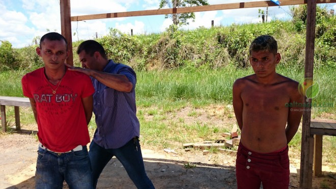 Francisco Cosmo Souza de Oliveira e Paulo Rebouço Oliveira Junior, foram presos em flagrante.