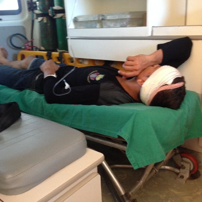 Jovem teve trauma após ser atingido por martelada na cabeça - Fotos: Almir Andrade