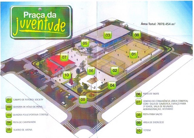 Praça da Juventude será erguida na antiga Pousada Vila Brasília, com emenda da deputada Perpétua Almeida.