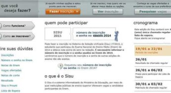 Estão abertas as inscrições para as 205 mil vagas do Sisu 2015
