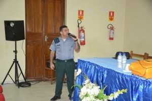 Major Estene, da Polícia Militar esteve palestrando durante as oficinas - Foto: Assessoria 