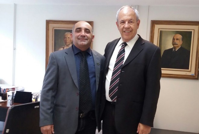 Everaldo com o gerente do Programa Calha Norte, o Brigadeiro Roberto de Medeiros Dantas - Foto: Assessoria