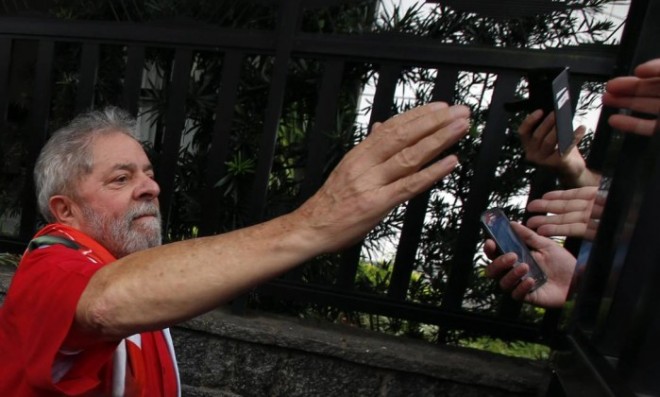 Lula, horas antes das manifestações de domingo em São Bernardo do Campo: depoimento foi à PF no último dia 4 - Edilson Dantas / Agência O Globo