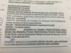 A famosa banca de advogados de Aristides Junqueira foi uma das contratadas pela Deracrepara defender Marcus Alexandre