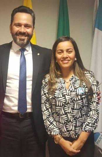 Alan rick esteve reunido com a prefeita eleita de Brasiléia, Fernanda Hassem.