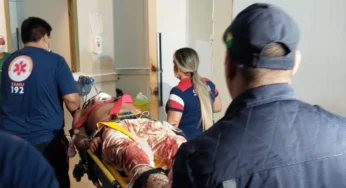BR 364: Motociclista sofre múltiplas fraturas e fica em estado grave após colidir na traseira de veiculo