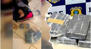 MULA DO TRÁFICO: Mulher é flagrada levando drogas dentro de mala
