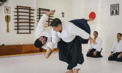 Herbert Sensei aplicando técnica de Aikido. Foto: Arquivo Pessoal