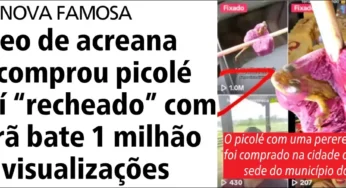 Vídeo de acreana que comprou picolé de açaí “recheado” com uma rã bate 1 milhão de visualizações