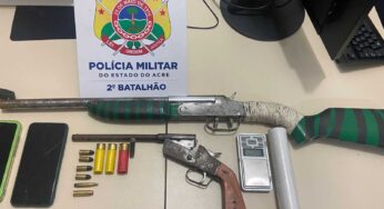 PM apreende armas de fogo e prende três no Cidade do Povo