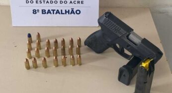 Em Sena Madureira, PM prende faccionado com arma e munições