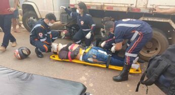 Em Rio Branco, acidente na Estrada do Calafate deixa motociclista gravemente ferido