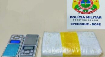 PM realiza apreensão de 1 Kg de skunk em operação em Rio Branco
