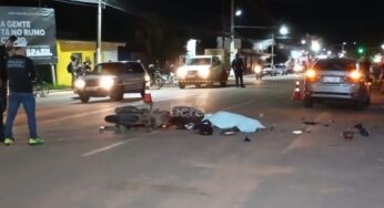 Motociclista morre ao bater em lateral de carro que invadiu preferencial em Senador Guiomard
