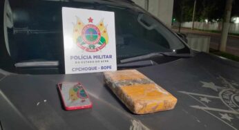 Polícia apreende 1 kg de maconha durante patrulhamento em Rio Branco