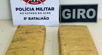 Polícia Militar prende homem com mais de 2 kg de maconha ao tentar transportar droga de Rio Branco para Fe