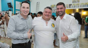 Na Baixada, presidente Nicolau Júnior participa de evento do grupo Axé Capoeira