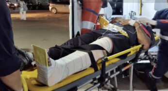 Motociclista sofre fratura exposta em acidente com caminhonete no bairro Bosque, em Rio Branco