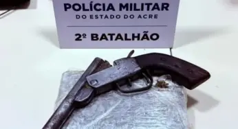 PM prende traficantes com arma de fogo e tijolo de maconha no Polo Benfica