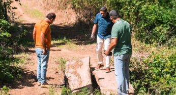Presidente da Câmara de Epitaciolândia vistoria pontes em risco no ramal do Saraiva