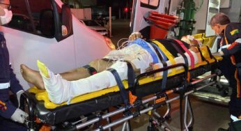 Motociclista fica ferido em grave acidente em Acrelândia e é transferido para hospital em Rio Branco