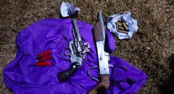 Dupla é presa com armas de fogo e rádio comunicador após roubo em Epitaciolândia